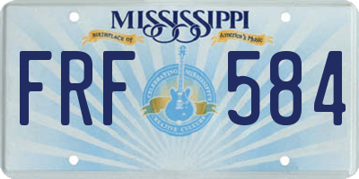 MS license plate FRF584
