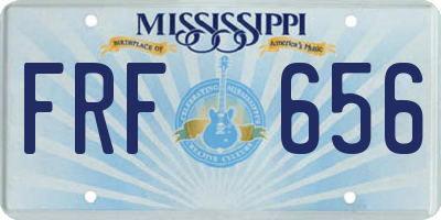 MS license plate FRF656