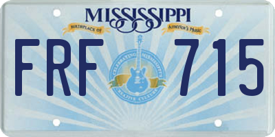 MS license plate FRF715