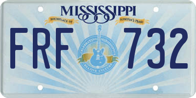 MS license plate FRF732