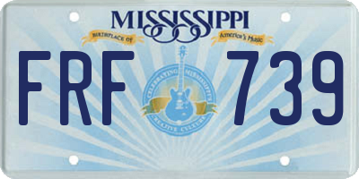 MS license plate FRF739
