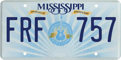 MS license plate FRF757