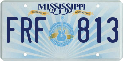 MS license plate FRF813
