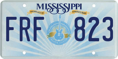 MS license plate FRF823