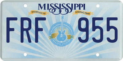 MS license plate FRF955