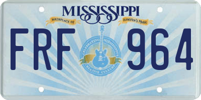 MS license plate FRF964