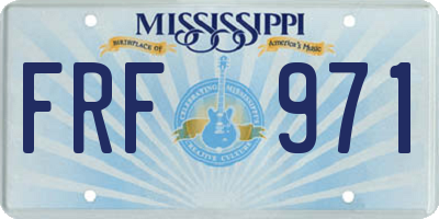 MS license plate FRF971