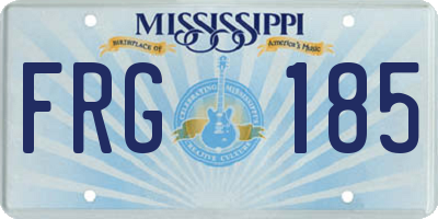 MS license plate FRG185