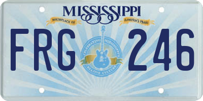 MS license plate FRG246