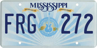 MS license plate FRG272