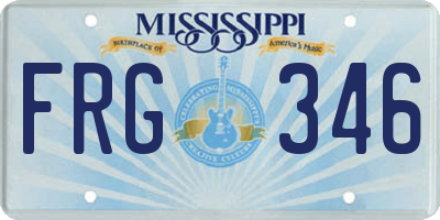 MS license plate FRG346