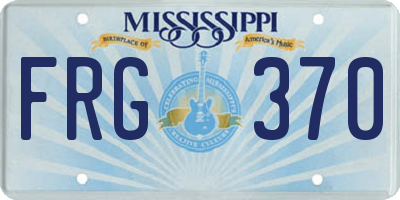 MS license plate FRG370