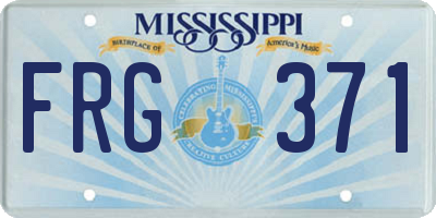 MS license plate FRG371