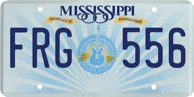 MS license plate FRG556