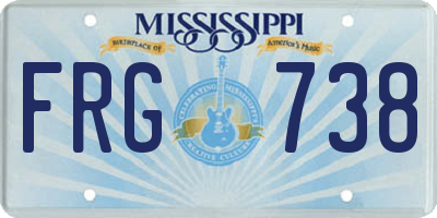 MS license plate FRG738