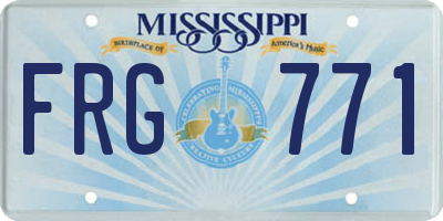 MS license plate FRG771