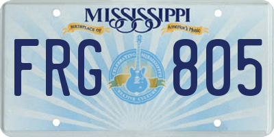 MS license plate FRG805