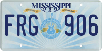MS license plate FRG906