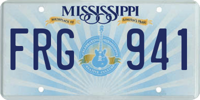 MS license plate FRG941