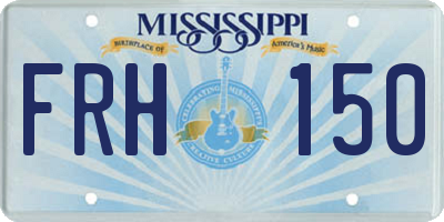 MS license plate FRH150