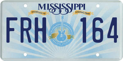 MS license plate FRH164
