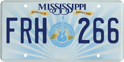 MS license plate FRH266