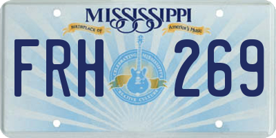 MS license plate FRH269