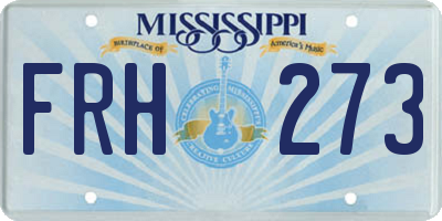 MS license plate FRH273