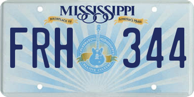 MS license plate FRH344