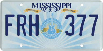 MS license plate FRH377