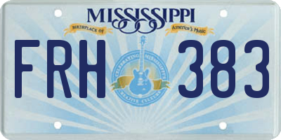 MS license plate FRH383