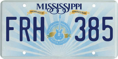 MS license plate FRH385