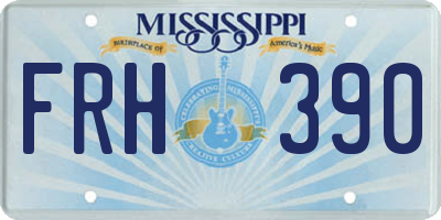 MS license plate FRH390