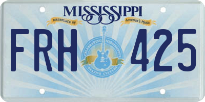 MS license plate FRH425