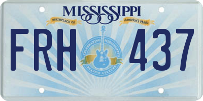 MS license plate FRH437