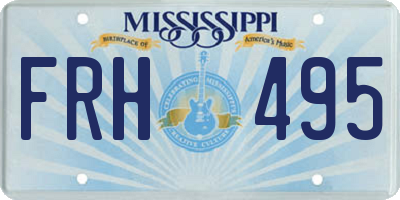 MS license plate FRH495