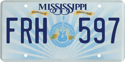 MS license plate FRH597