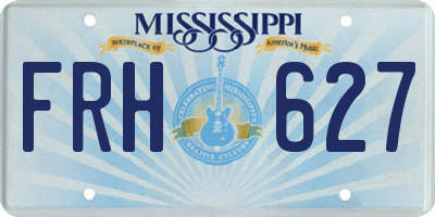 MS license plate FRH627