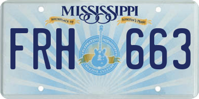 MS license plate FRH663