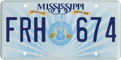 MS license plate FRH674