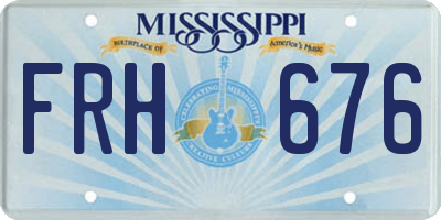 MS license plate FRH676