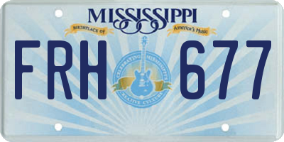 MS license plate FRH677