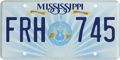 MS license plate FRH745