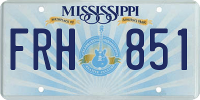 MS license plate FRH851