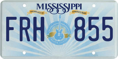 MS license plate FRH855