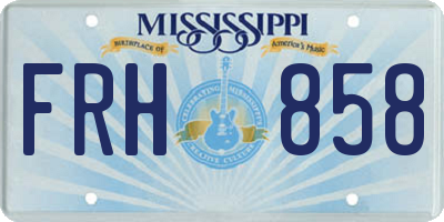 MS license plate FRH858