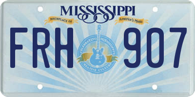 MS license plate FRH907