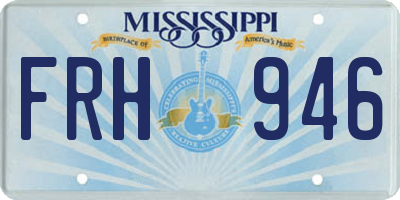 MS license plate FRH946