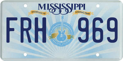 MS license plate FRH969