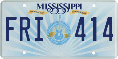 MS license plate FRI414